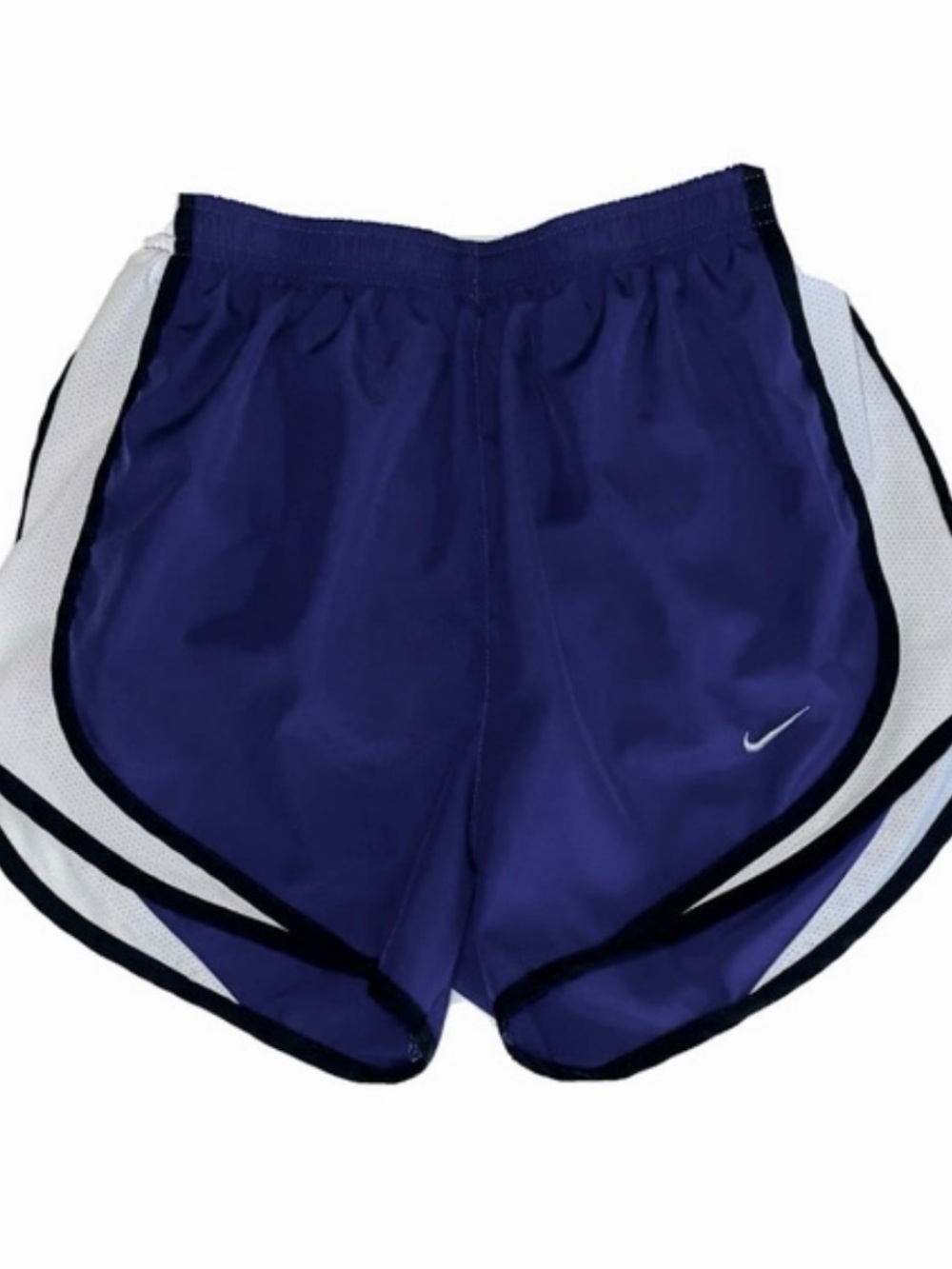 Nike Women's Navy Athletic Shorts with White Panels